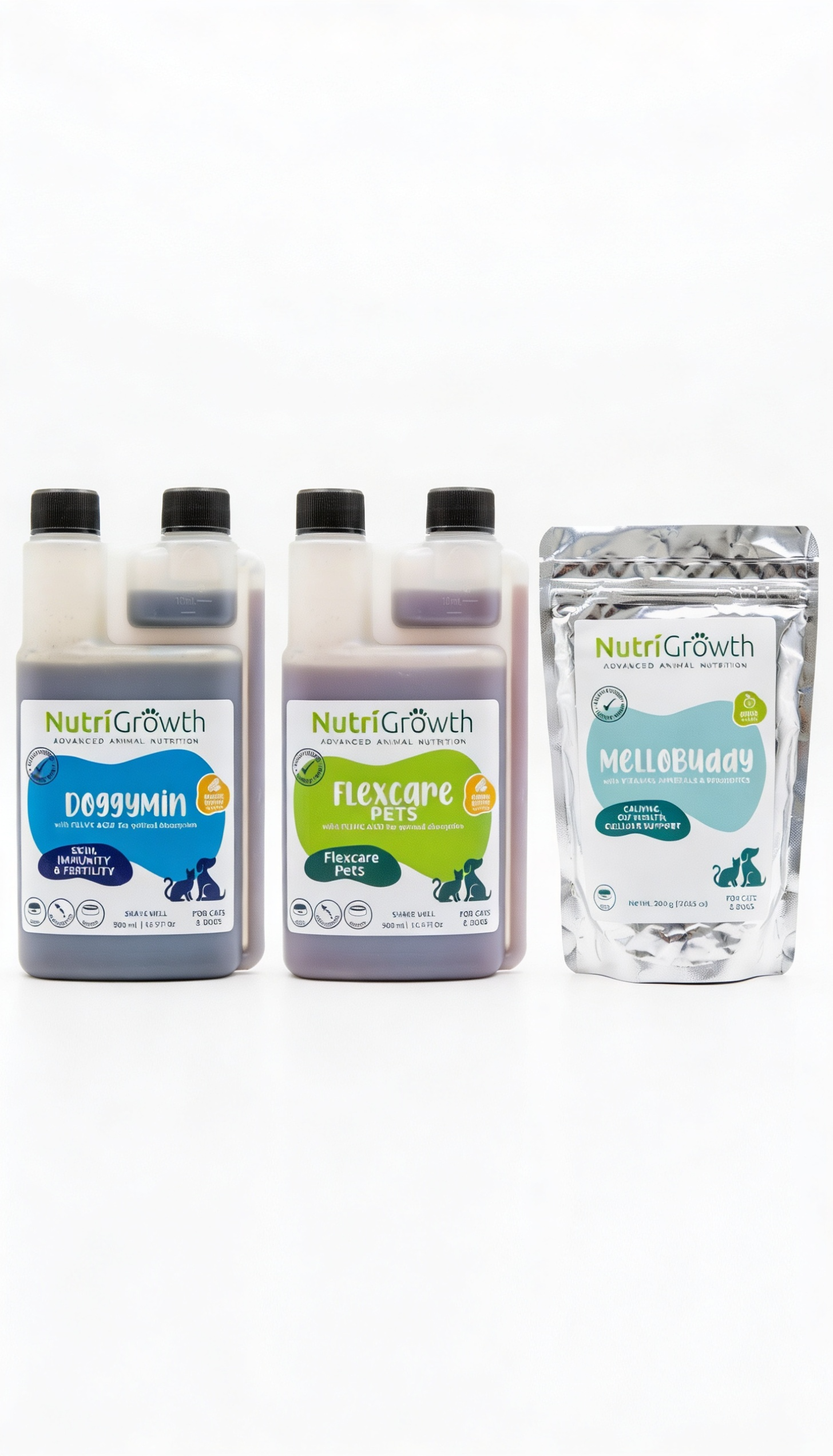 FlexCare Pets & DoggyMin Bundle (Joint, Mobility, Skin, Immunity and Fertility Support For Dogs & Cats)